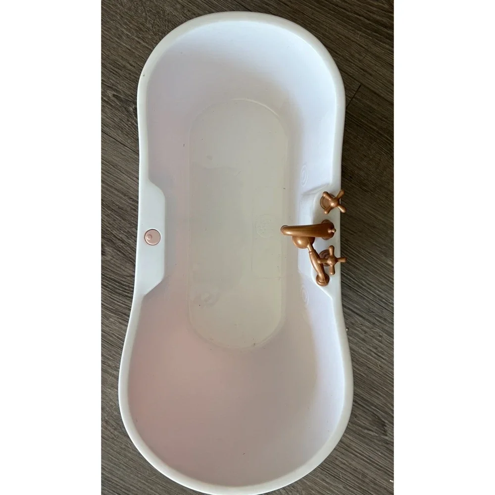 Our Generation Doll or Parrot Bird Pink Bathtub Water Tub Bath Sound Effects